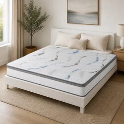 Queen Size Pocket Coil Mattress 203cm x 153cm x 25cm