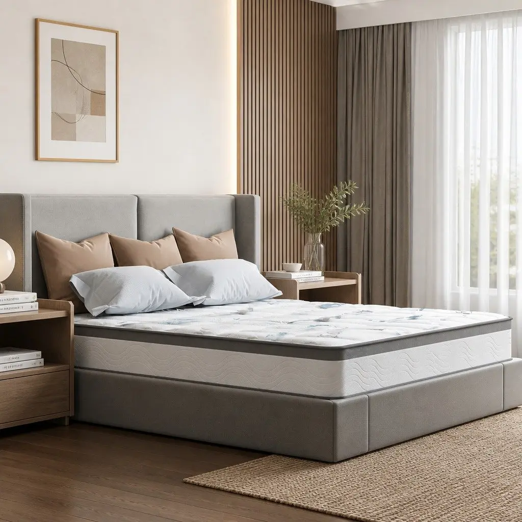 Queen Spring Mattress for Bedroom 25cm Hypoallergenic Comfort Support