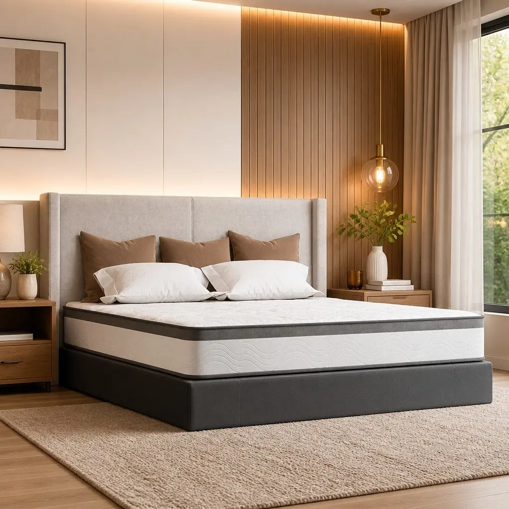 Single Spring Mattress for Bedroom 25cm Thick Medium Firm Support