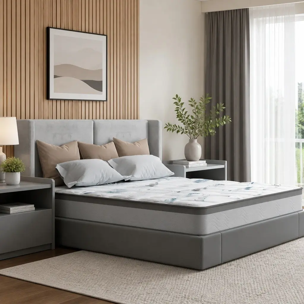 Single Spring Mattress for Bedroom 25cm Thick Medium Firm Support
