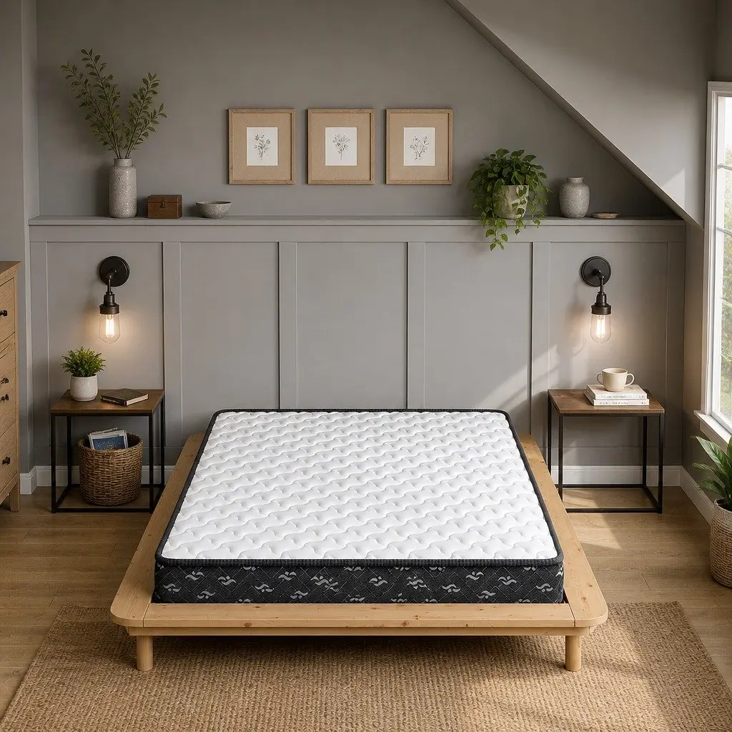 Single Spring Mattress 16cm Thick Bonnell Coil Bed Pocket Tight Support