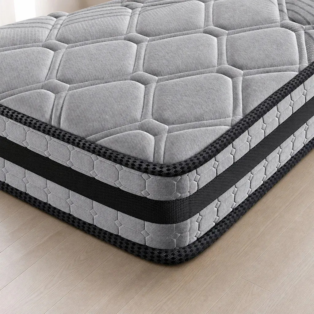 Double Pocket Spring Mattress for Bedroom 188cm x 138cm Medium Firm Sleep Support