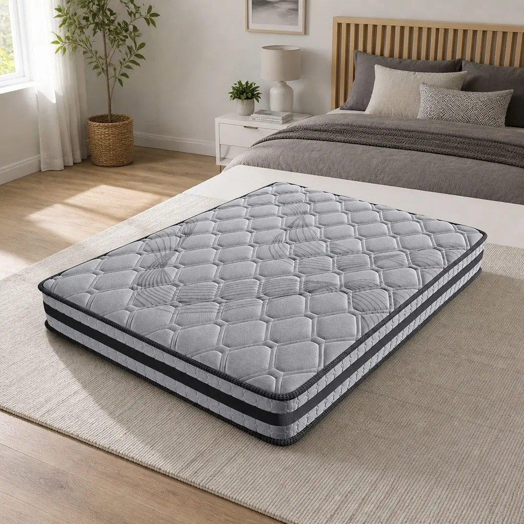 King Single Spring Mattress Pocket Coil Bed Medium Firm 5-Zone Sleep Support