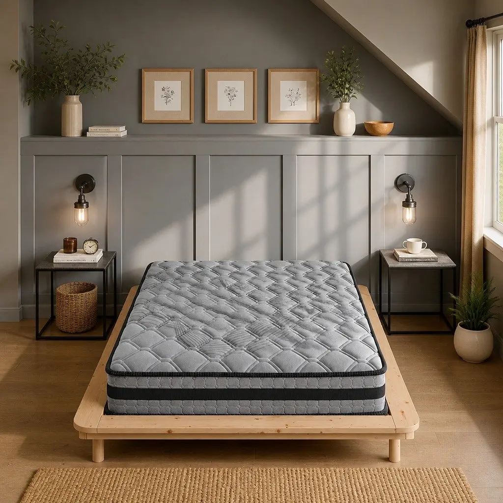 King Single Spring Mattress Pocket Coil Bed Medium Firm 5-Zone Sleep Support
