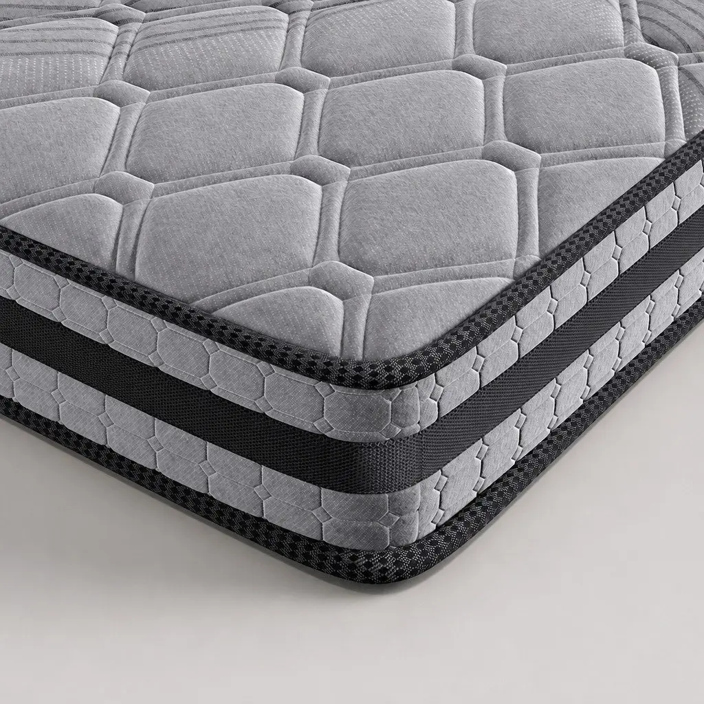 Queen Spring Mattress Pocket Coil Medium Firm Support Breathable Sleep Bed