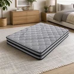 Single Pocket Spring Mattress - Dimensions 190cm x 91cm, Grey