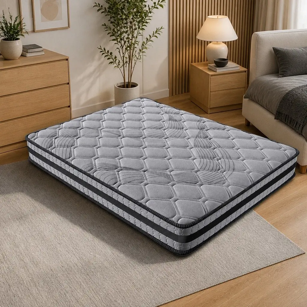 Single Pocket Spring Mattress Single Size 190cm x 91cm 5-Zone Medium Firm Support