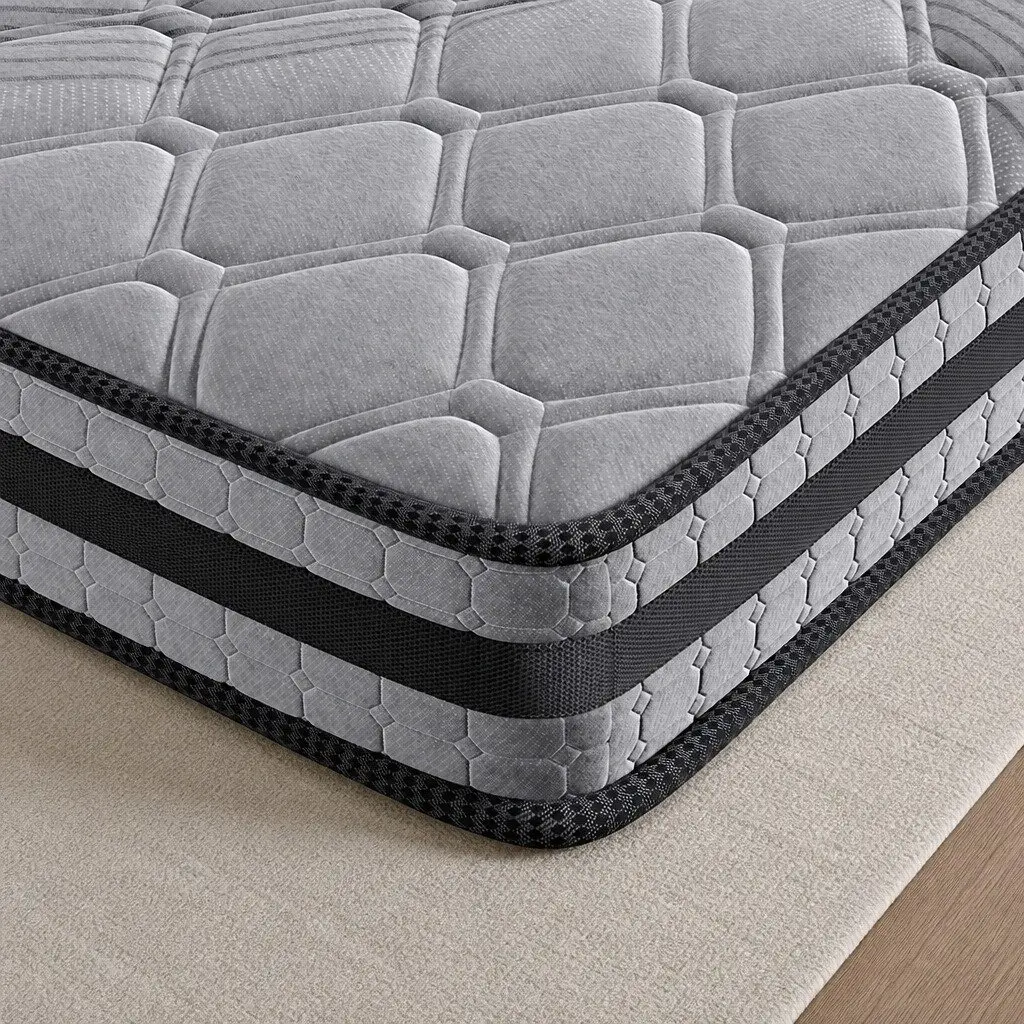 Single Pocket Spring Mattress Single Size 190cm x 91cm 5-Zone Medium Firm Support