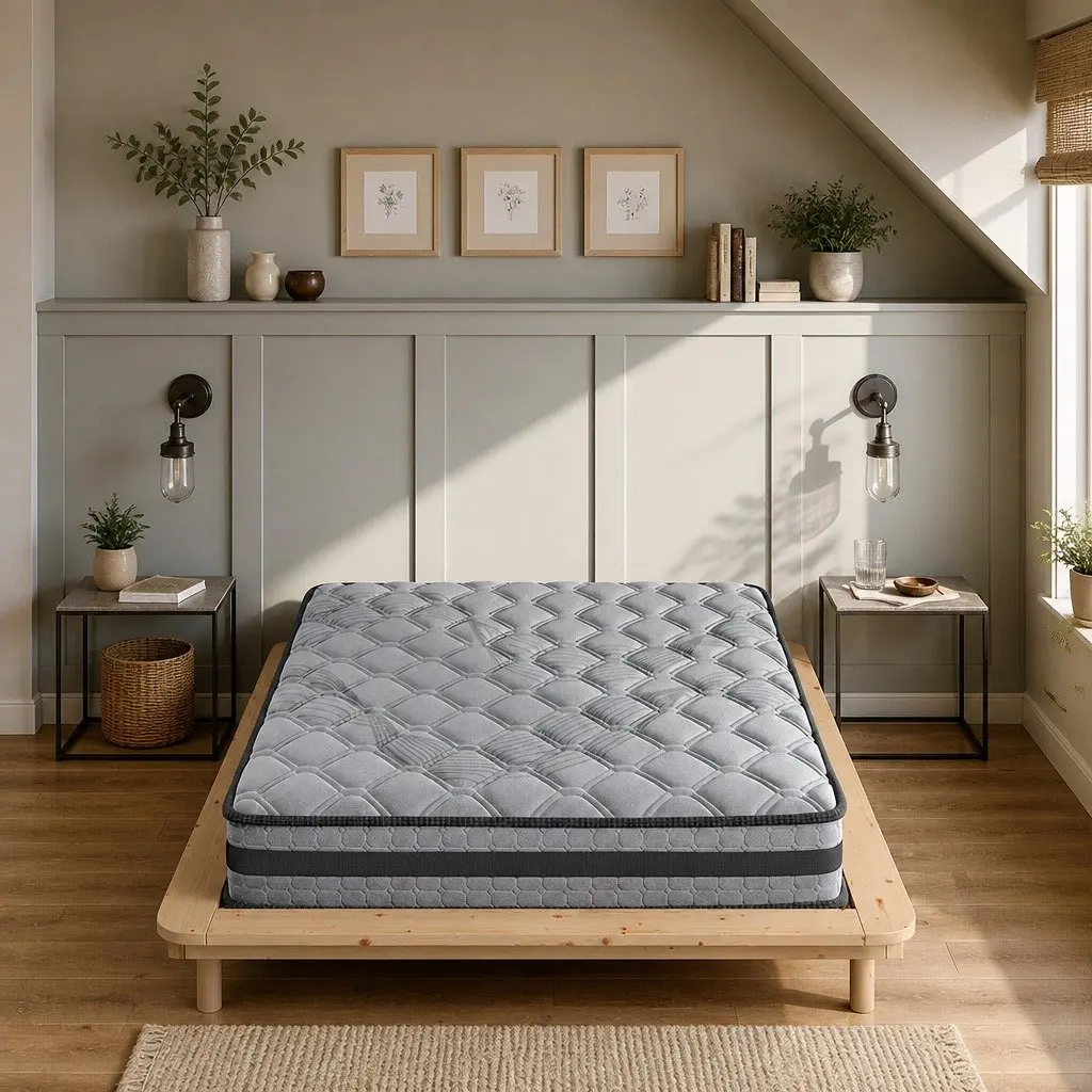 Single Pocket Spring Mattress Single Size 190cm x 91cm 5-Zone Medium Firm Support