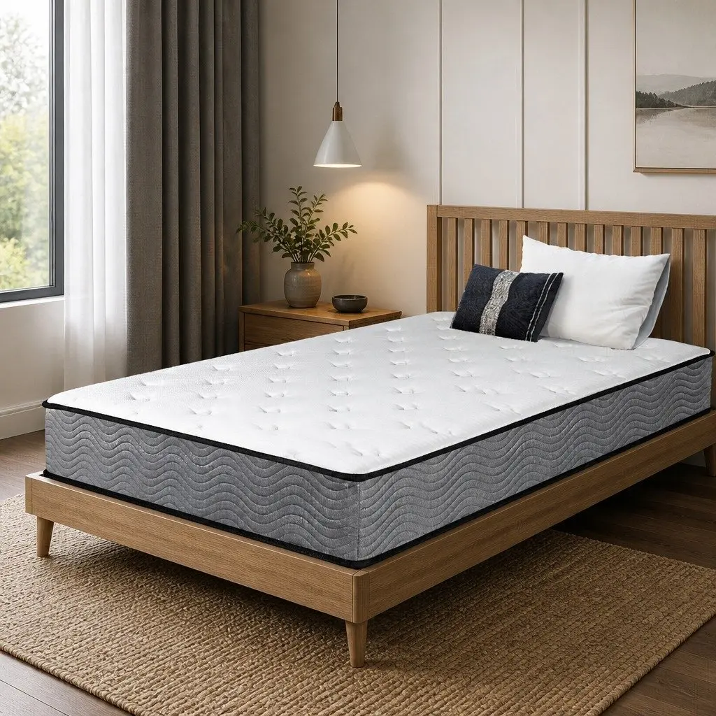Double Pocket Spring Mattress 6-Zone Support Extra Firm Bed Top Sleep