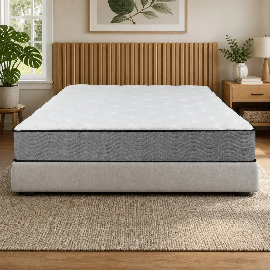 King Single Spring Mattress 6-Zone Pocket Coil Bed Top Extra Firm Support