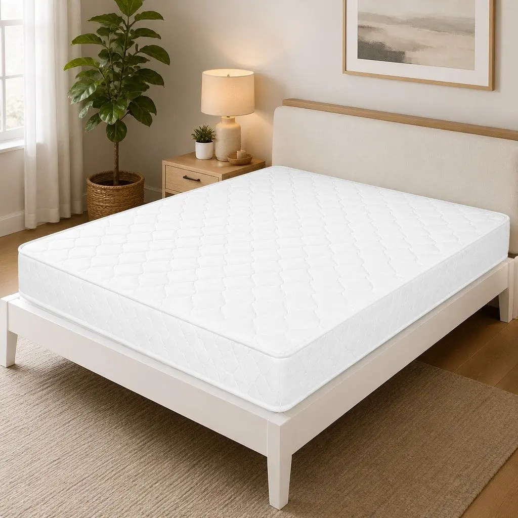 Queen Spring Mattress Bonnell Coil Pocket Support High Firm Foam Bed Sleeping
