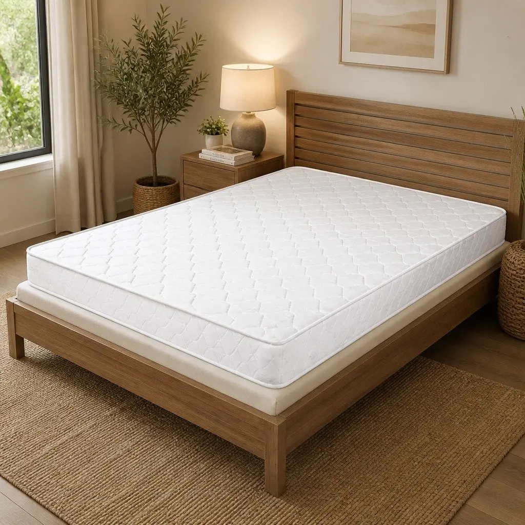 Queen Spring Mattress Bonnell Coil Pocket Support High Firm Foam Bed Sleeping