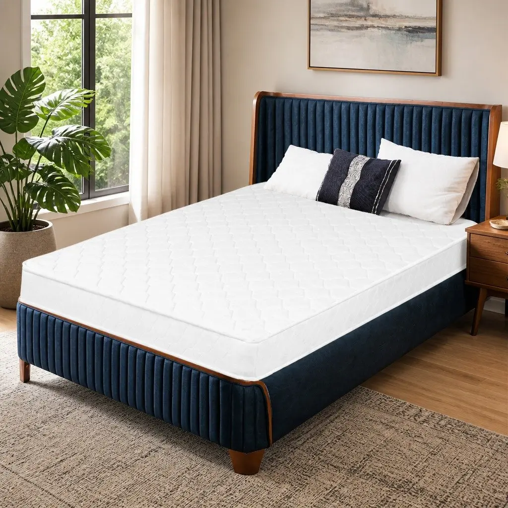 Queen Spring Mattress Bonnell Coil Pocket Support High Firm Foam Bed Sleeping