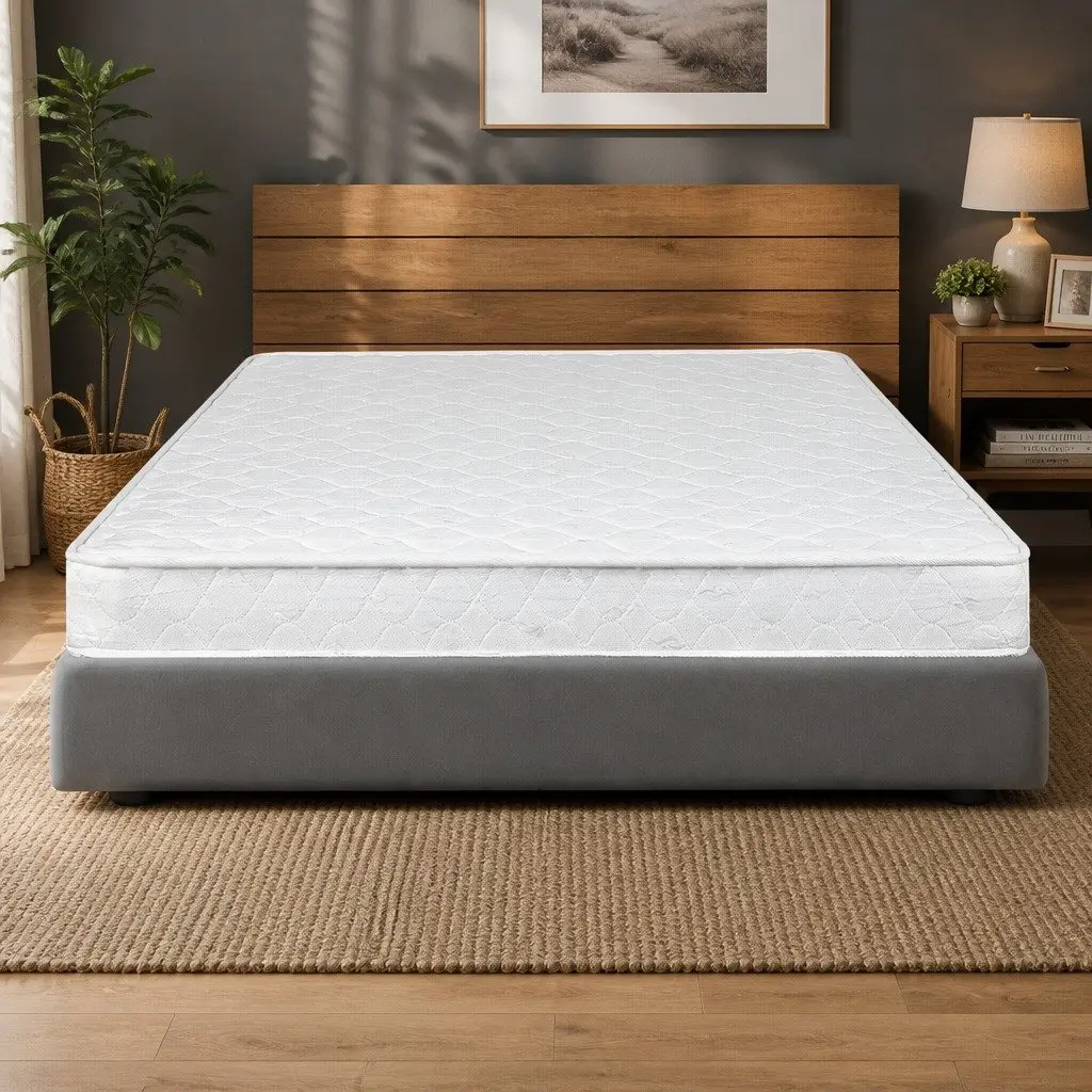 Queen Spring Mattress Bonnell Coil Pocket Support High Firm Foam Bed Sleeping