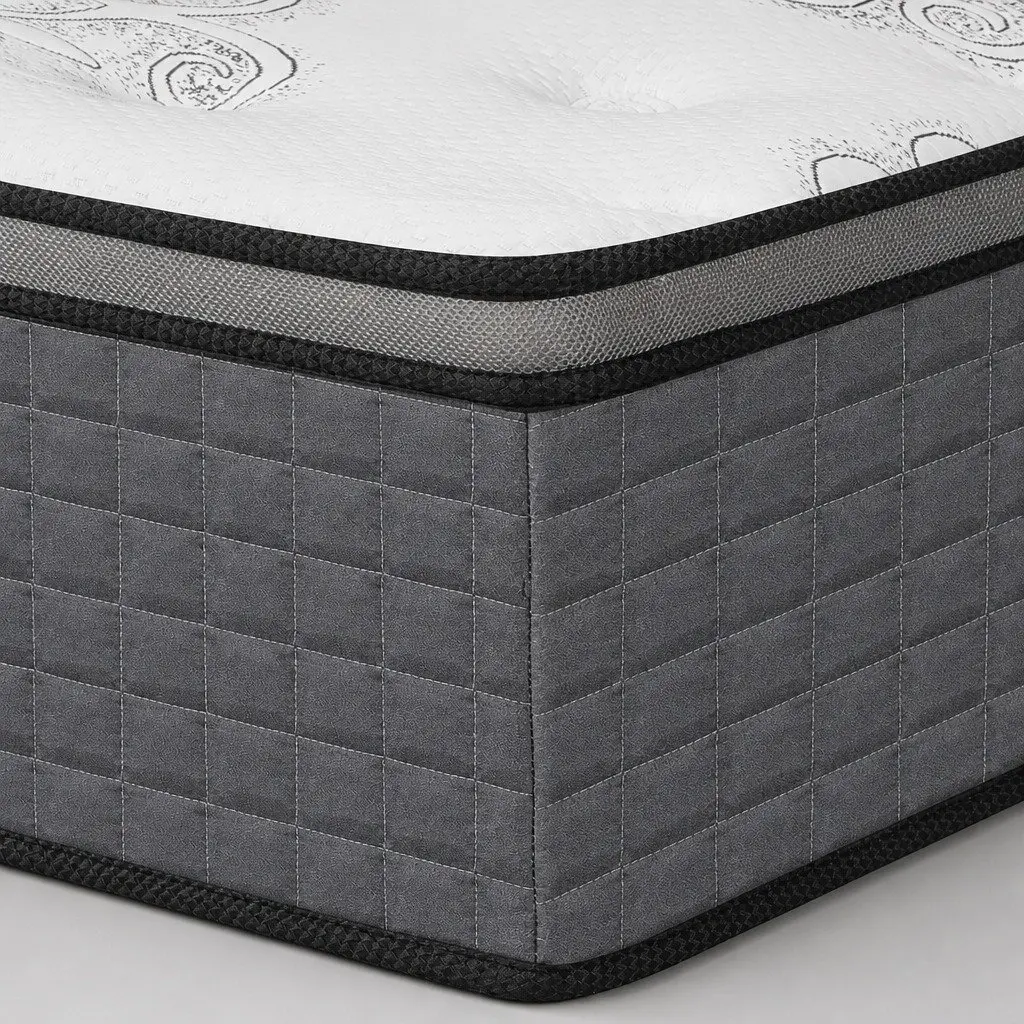 Double Spring Mattress Pocket Egg Crate Foam Medium Firmness 5-Zone Support Bed