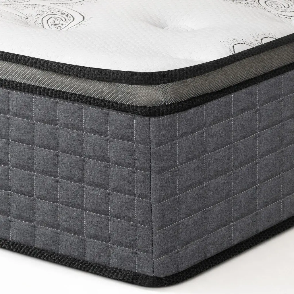 King Size Spring Mattress for Bedroom 5-Zone Pocket Coil Medium Firm Egg-Crate Foam