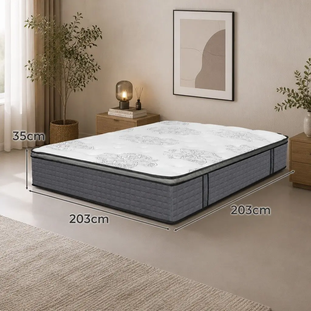 Spring Mattress Super King Size for Sleep Support with Pocket Coil Technology and Memory Foam