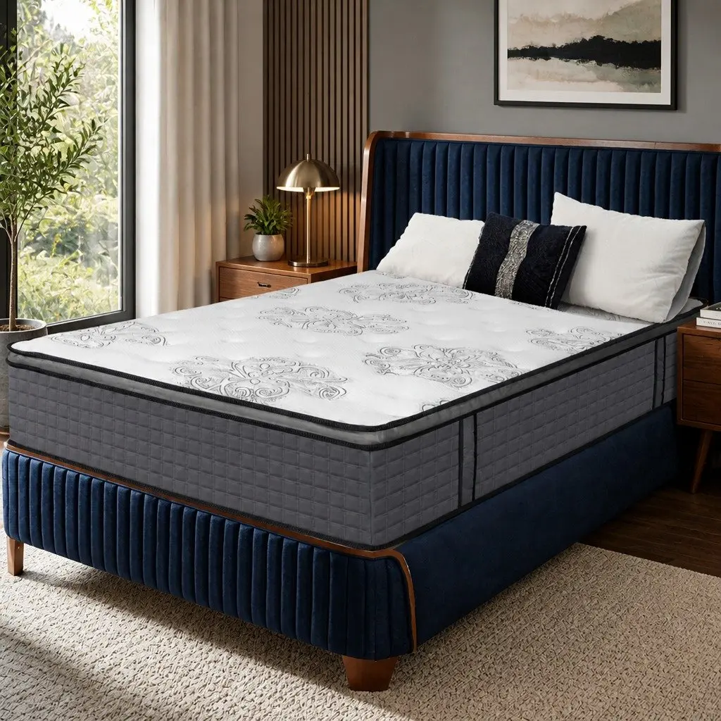 Spring Mattress Super King Size for Sleep Support with Pocket Coil Technology and Memory Foam