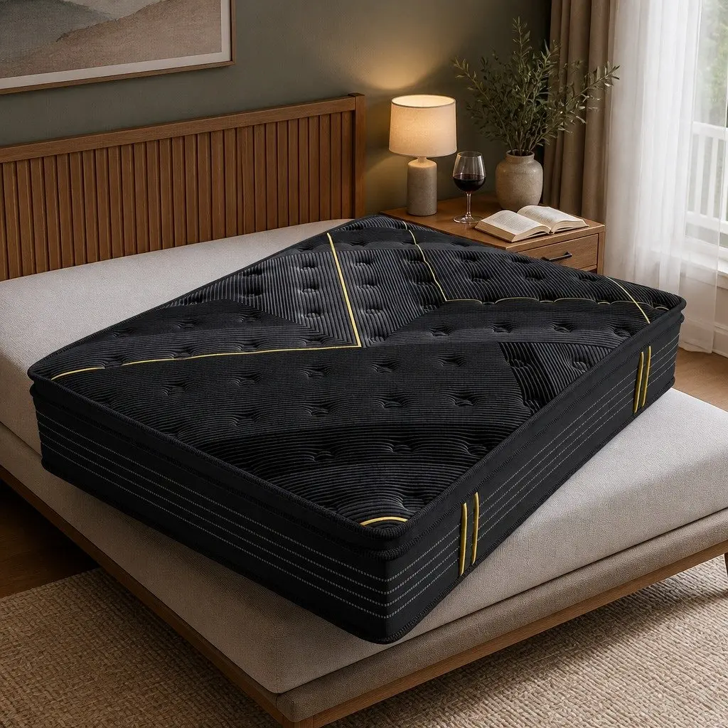 King Spring Mattress for Bedroom 203cm x 183cm Bamboo Charcoal Pocket Coil Euro Top Support