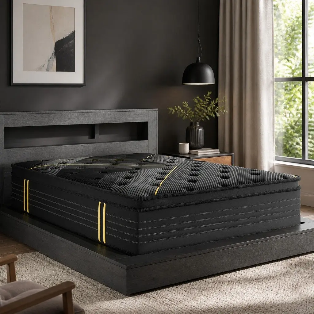 King Spring Mattress for Bedroom 203cm x 183cm Bamboo Charcoal Pocket Coil Euro Top Support
