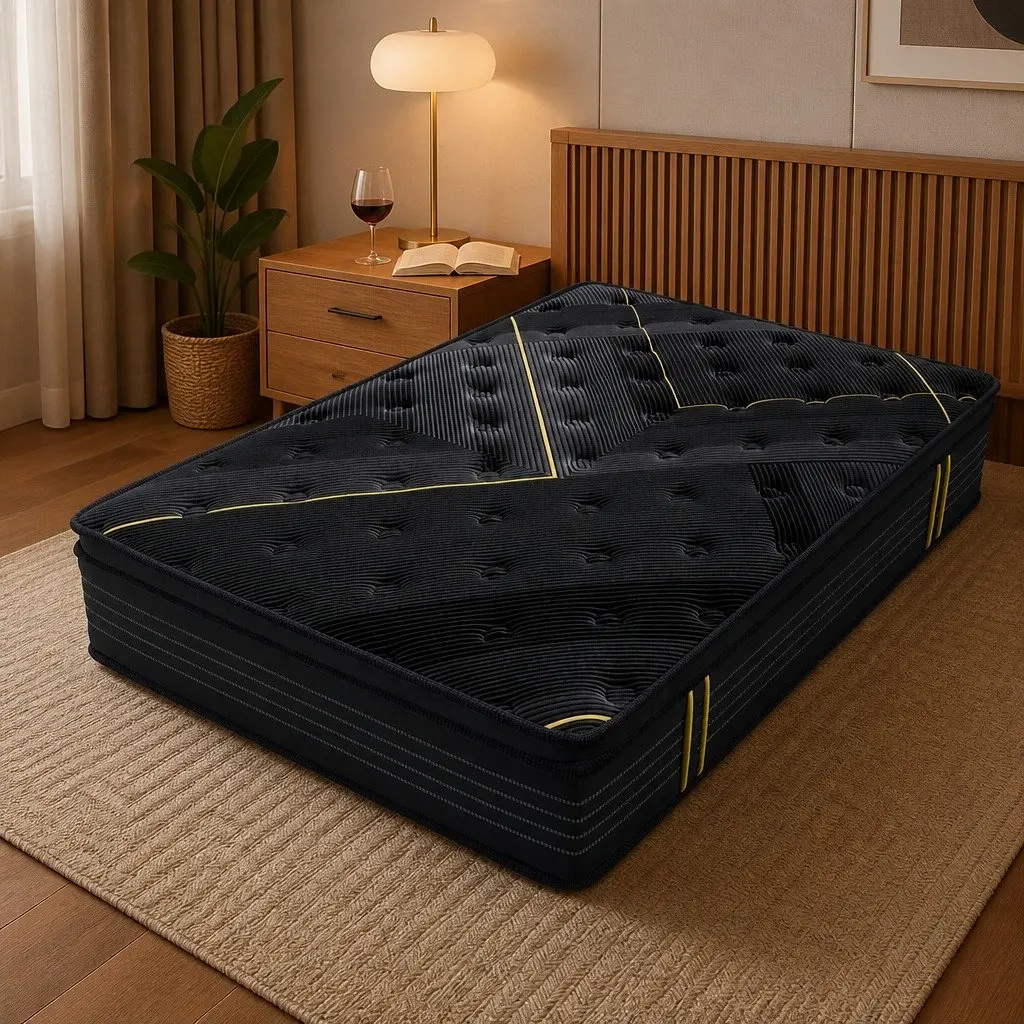 King Single Spring Mattress Bamboo Charcoal Pocket Spring Bed Euro Top Support