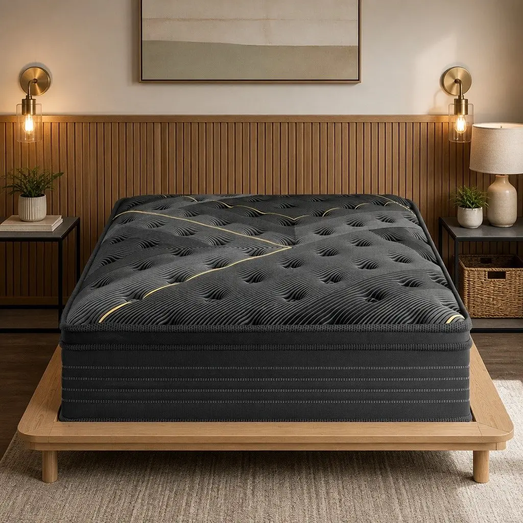 King Single Spring Mattress Bamboo Charcoal Pocket Spring Bed Euro Top Support