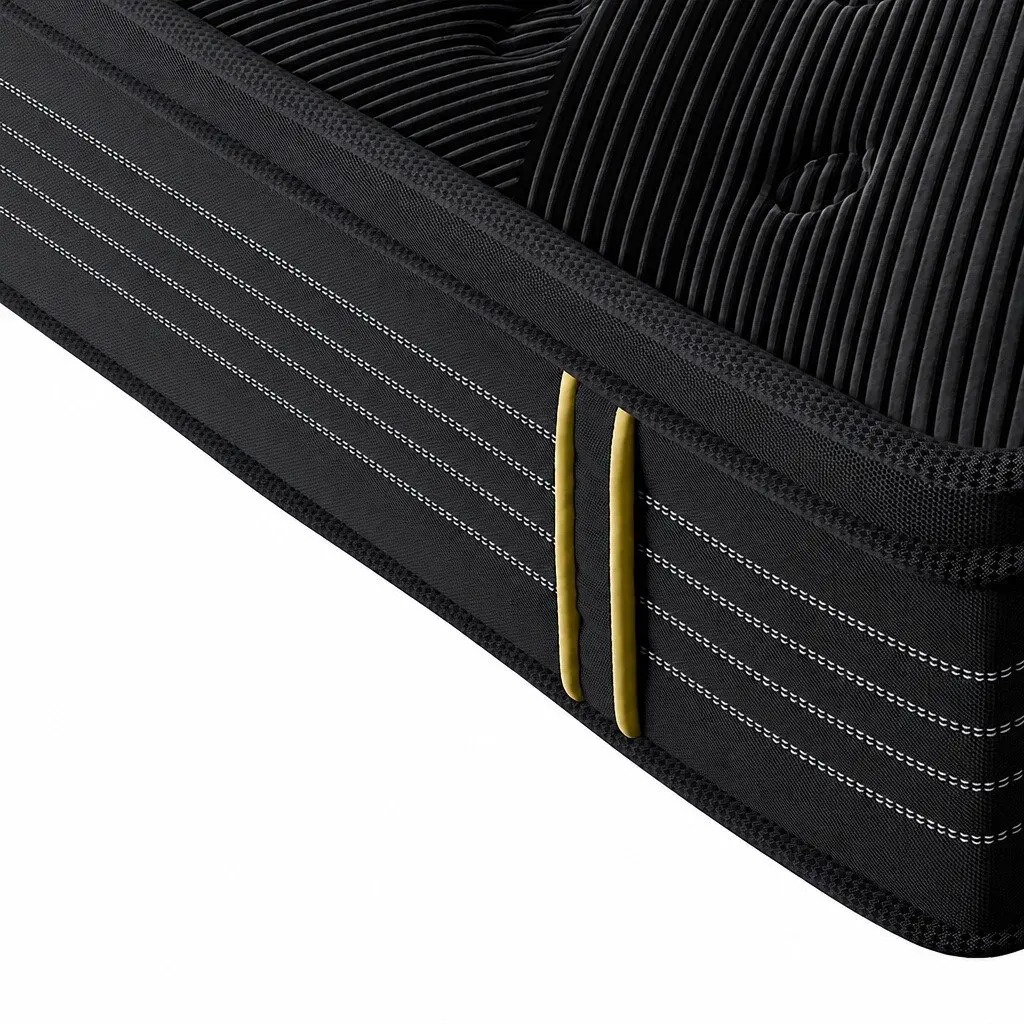 Spring Mattress Single Bamboo Charcoal Pocket Coil Euro Top Comfort Bed 190cm x 91cm 35cm Thickness