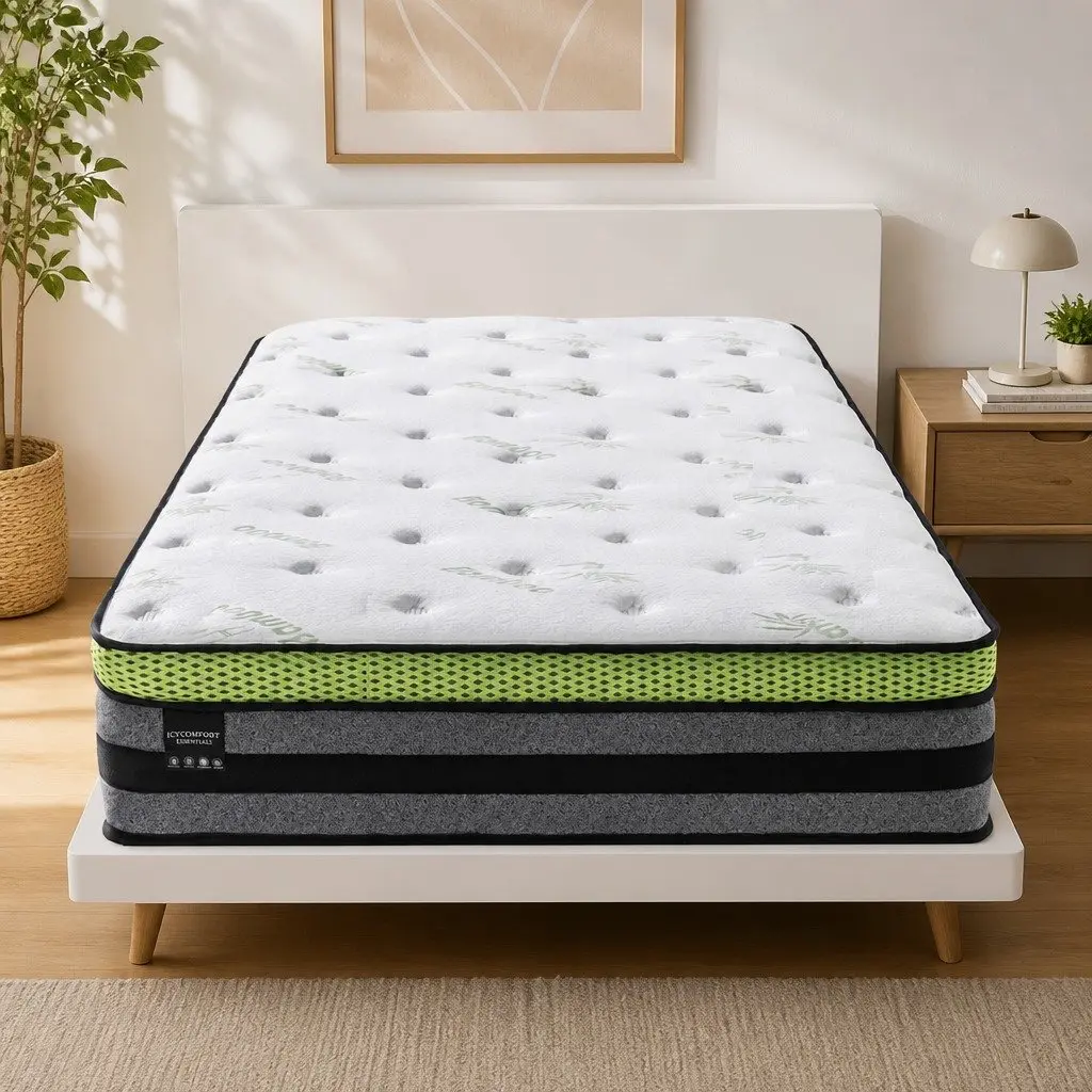 Pocket Spring Mattress King Single Medium-Firm 7-Zone Cooling Support 203cm x 106cm x 30cm
