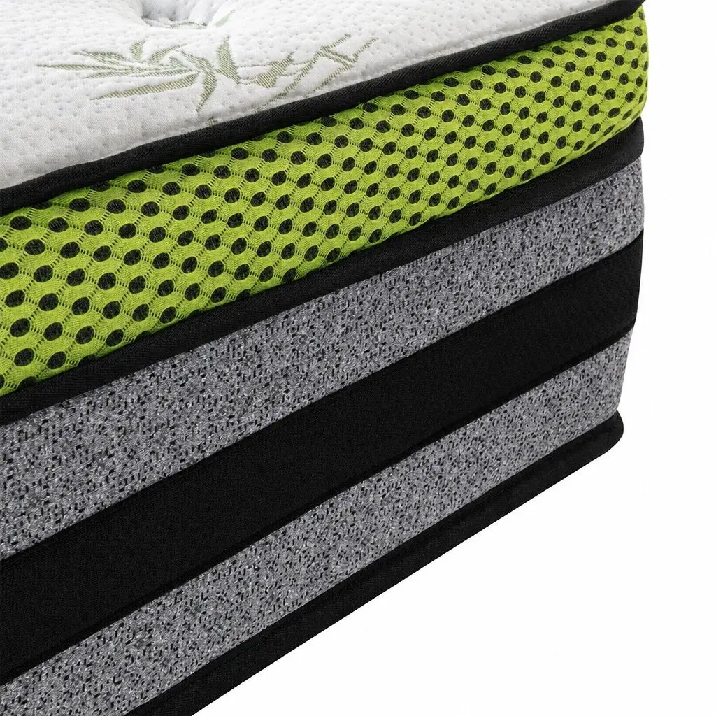 Pocket Spring Mattress King Single Medium-Firm 7-Zone Cooling Support 203cm x 106cm x 30cm