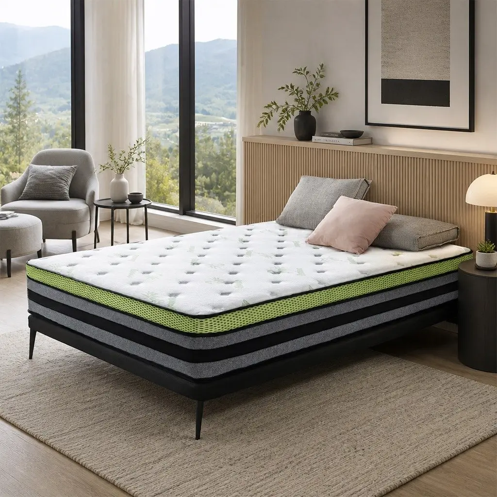 Pocket Spring Mattress King Single Medium-Firm 7-Zone Cooling Support 203cm x 106cm x 30cm