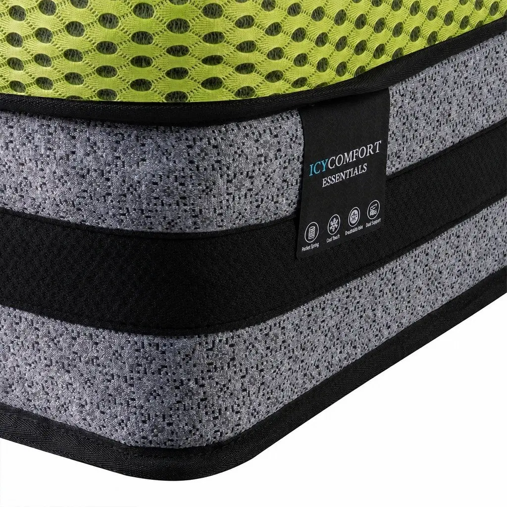 Single Pocket Spring Mattress for Bedroom Single Size 190cm x 90cm x 30cm Medium-Firm Support with Cooling Gel Memory Foam