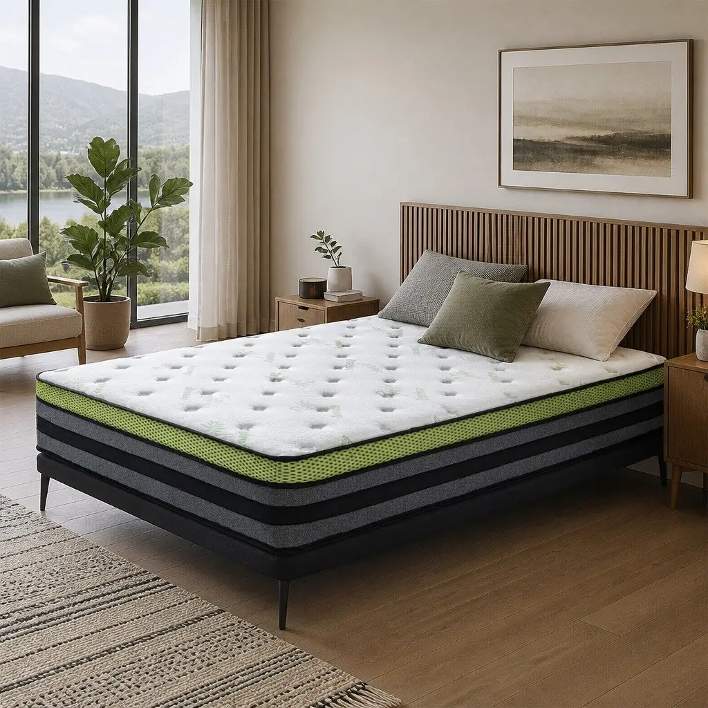 Single Pocket Spring Mattress for Bedroom Single Size 190cm x 90cm x 30cm Medium-Firm Support with Cooling Gel Memory Foam