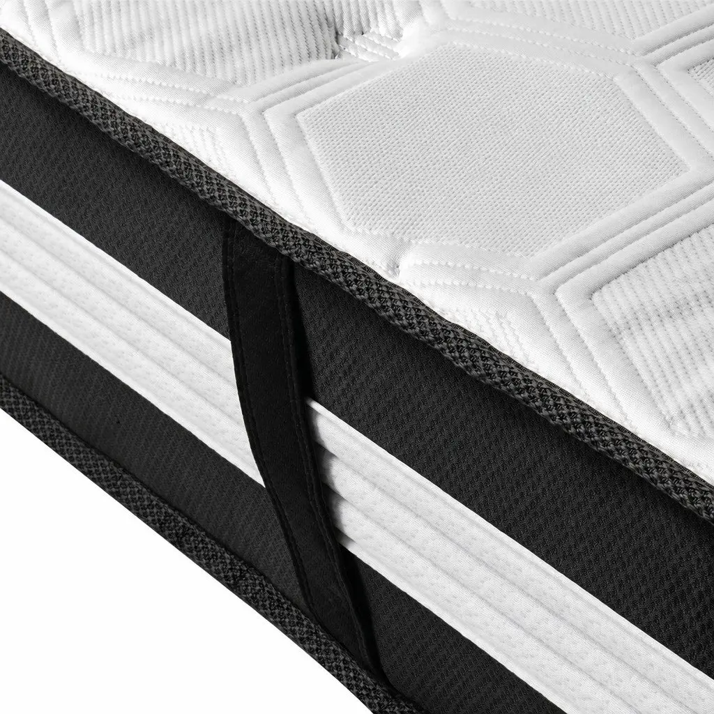 Pocket Spring Mattress Medium Firm 25cm 5 Zone Cool Gel Ice Silk Bed