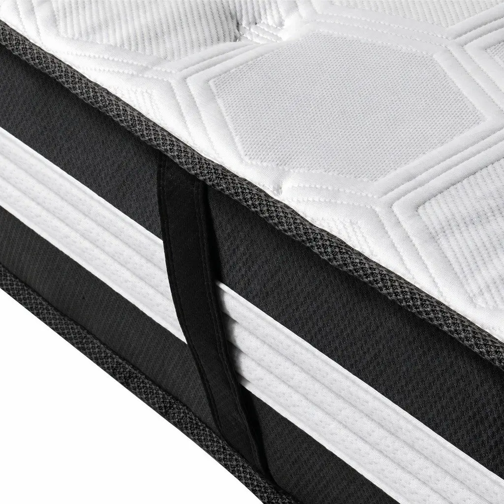 King Mattress for Bedroom 203cm x 183cm x 25cm Medium Firm Support 5 Zone Pocket Spring Gel