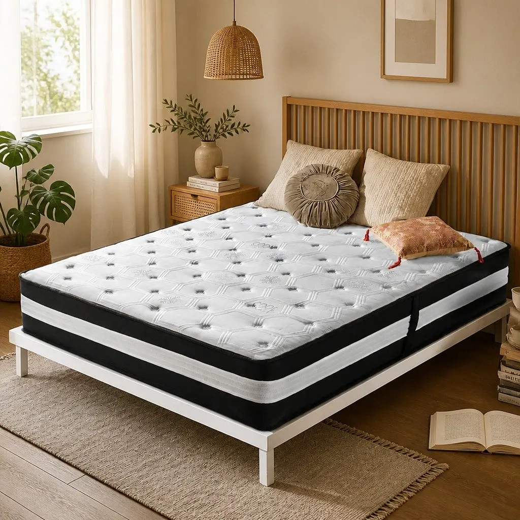 Queen Pocket Spring Mattress for Cooling Sleep 25cm Medium Firm Support
