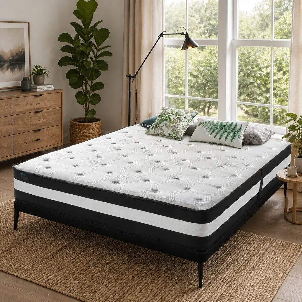 Queen Pocket Spring Mattress for Cooling Sleep 25cm Medium Firm Support