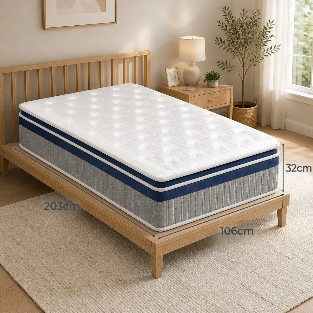 King Single Spring Mattress with Pillow Top