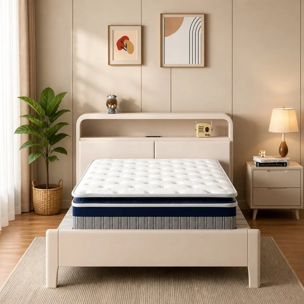 Single Pillow Top Spring Mattress for Bedroom 32cm Thick