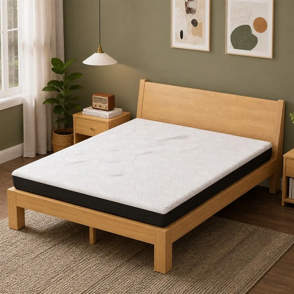 Double Mattress Gel Memory Foam Cooling Breathable 15cm Medium Firm Support