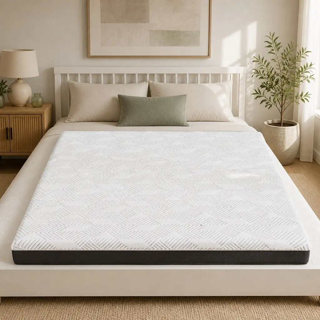 Queen Gel Memory Foam Mattress 15cm Medium Firm Cooling Breathable Sleep Pad