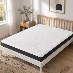 Memory Foam Mattress Pad Double Gel Cooling Breathable Hypoallergenic Topper