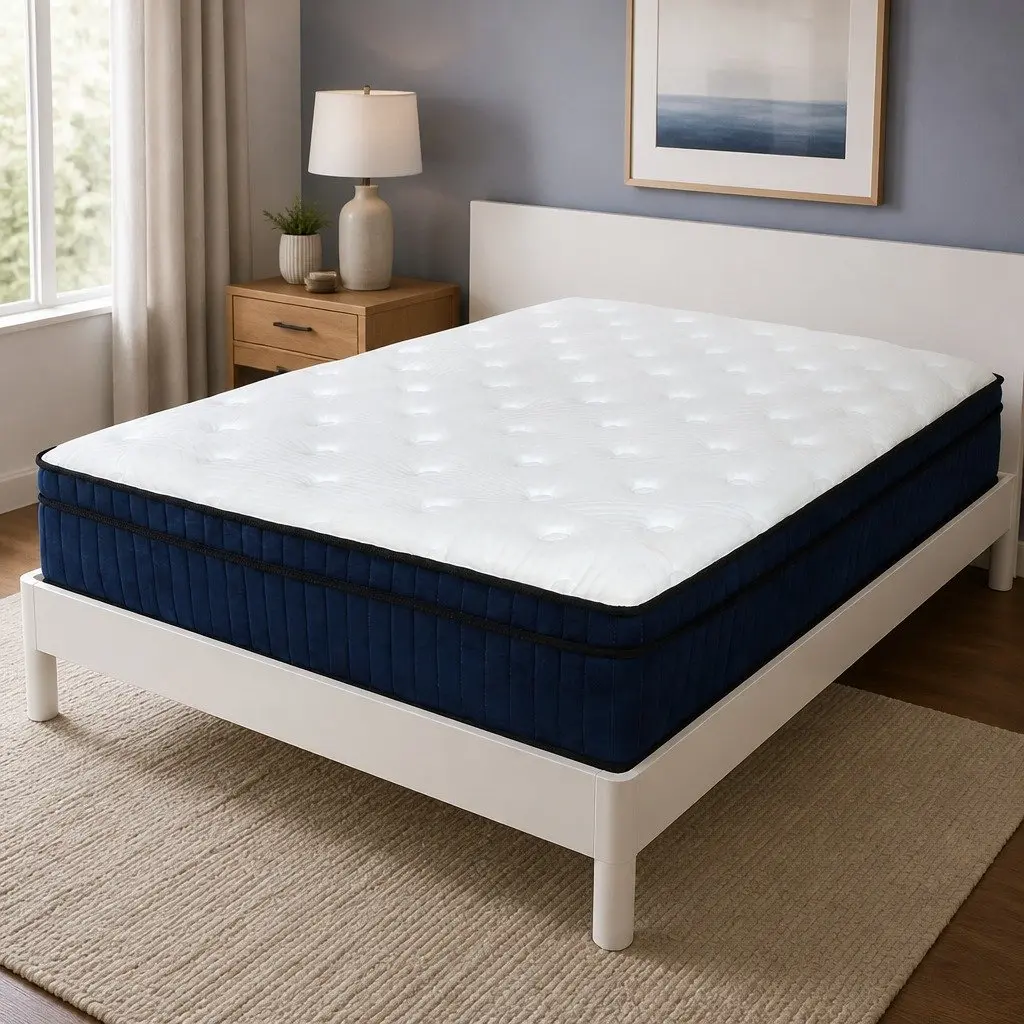 Double Mattress Hybrid Foam 7 Zone Pocket Spring Support Medium Firm 138cm x 188cm