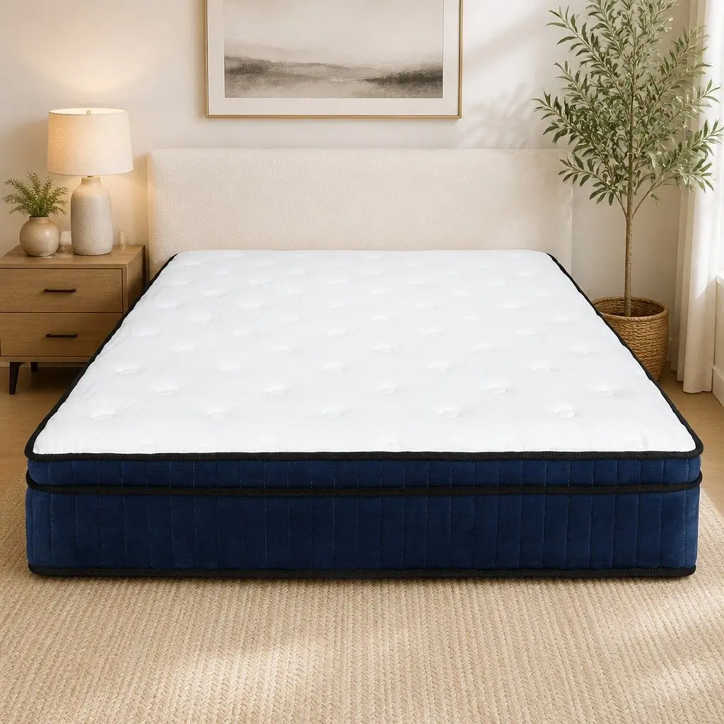 Double Mattress Hybrid Foam 7 Zone Pocket Spring Support Medium Firm 138cm x 188cm