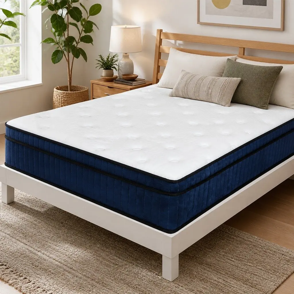Double Mattress Hybrid Foam 7 Zone Pocket Spring Support Medium Firm 138cm x 188cm