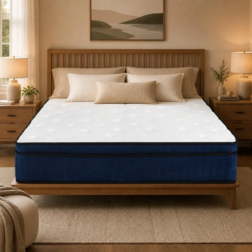 Double Mattress Hybrid Foam 7 Zone Pocket Spring Support Medium Firm 138cm x 188cm