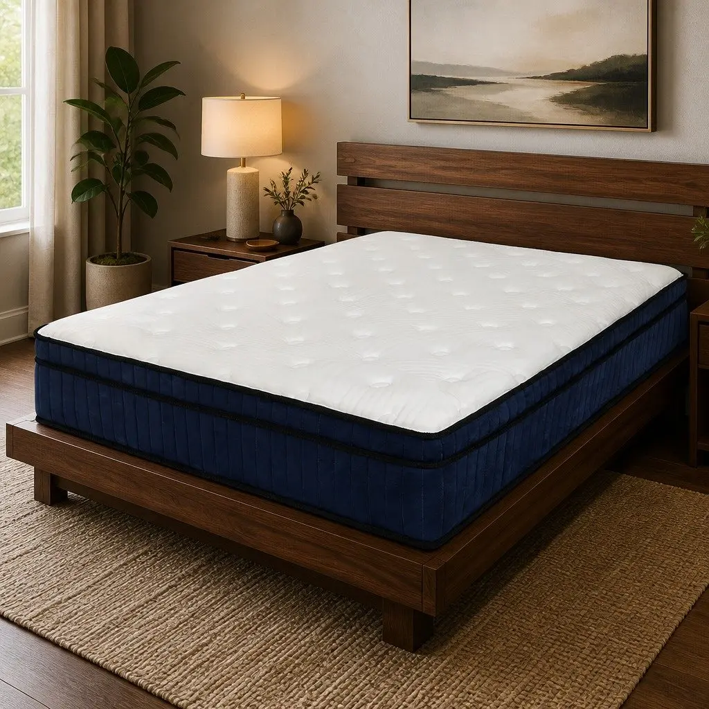 Double Mattress Hybrid Foam 7 Zone Pocket Spring Support Medium Firm 138cm x 188cm