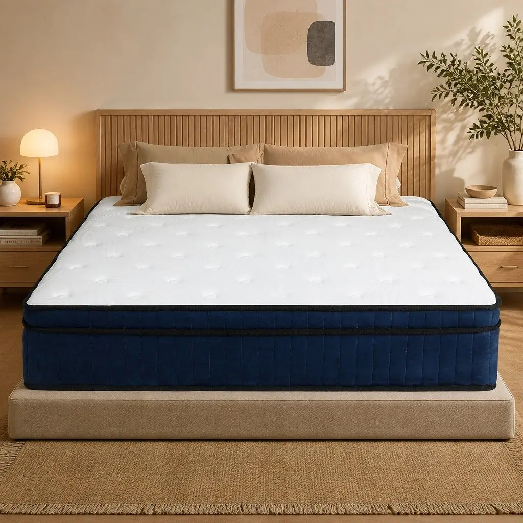 King Mattress 7 Zone Pocket Spring Medium Firm Hybrid Foam Support Bed
