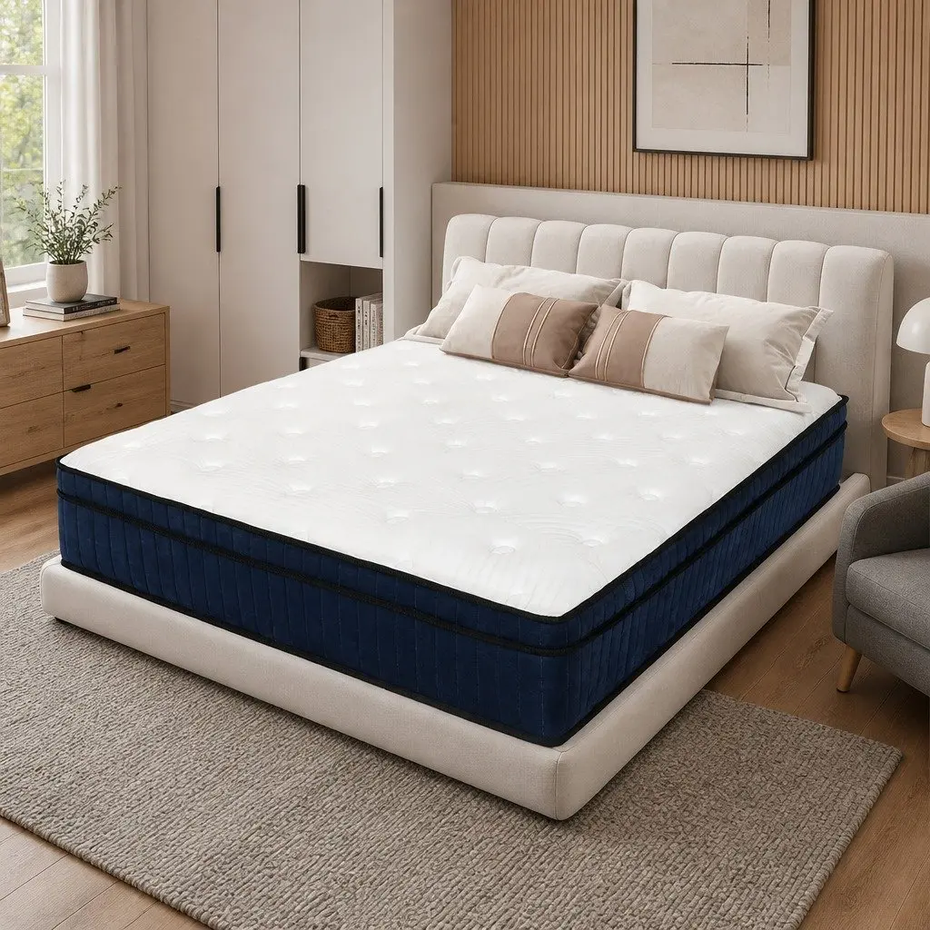 King Mattress 7 Zone Pocket Spring Medium Firm Hybrid Foam Support Bed