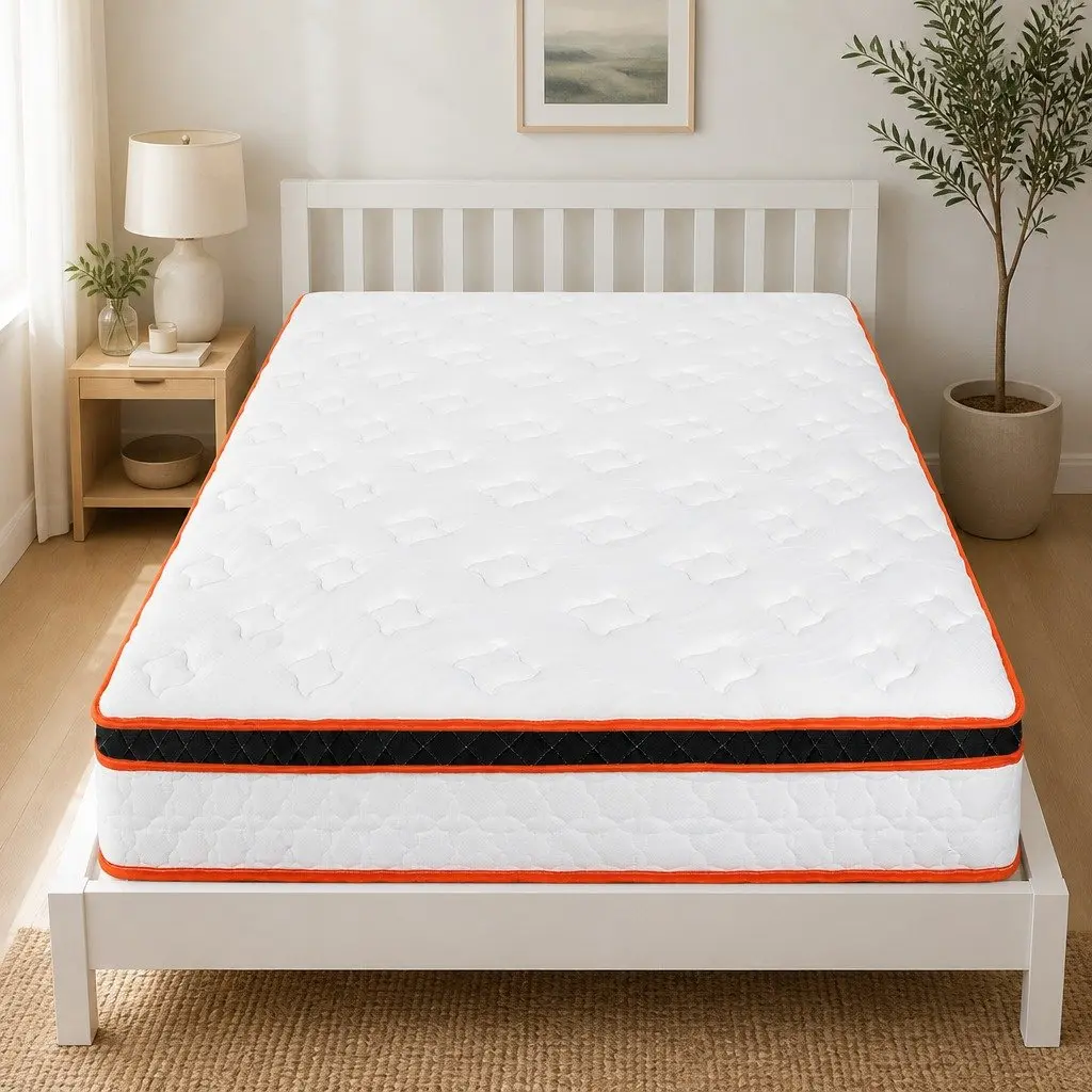 7 Zone Pocket Spring Mattress King Single 26cm Hybrid Foam Support Orthopedic